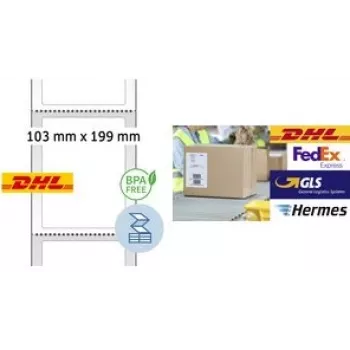 Etiquetas de envío Herma 58506 – soporte perforado, termodirecto, 103 x 199 mm