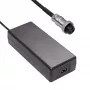 Akyga AK-EV-23 cargador para bicicletas eléctricas / patinetes eléctricos con batería de litio de 72 V (20S), 84 V, 2 A, conector hembra GX16 12 mm, 1,2 m