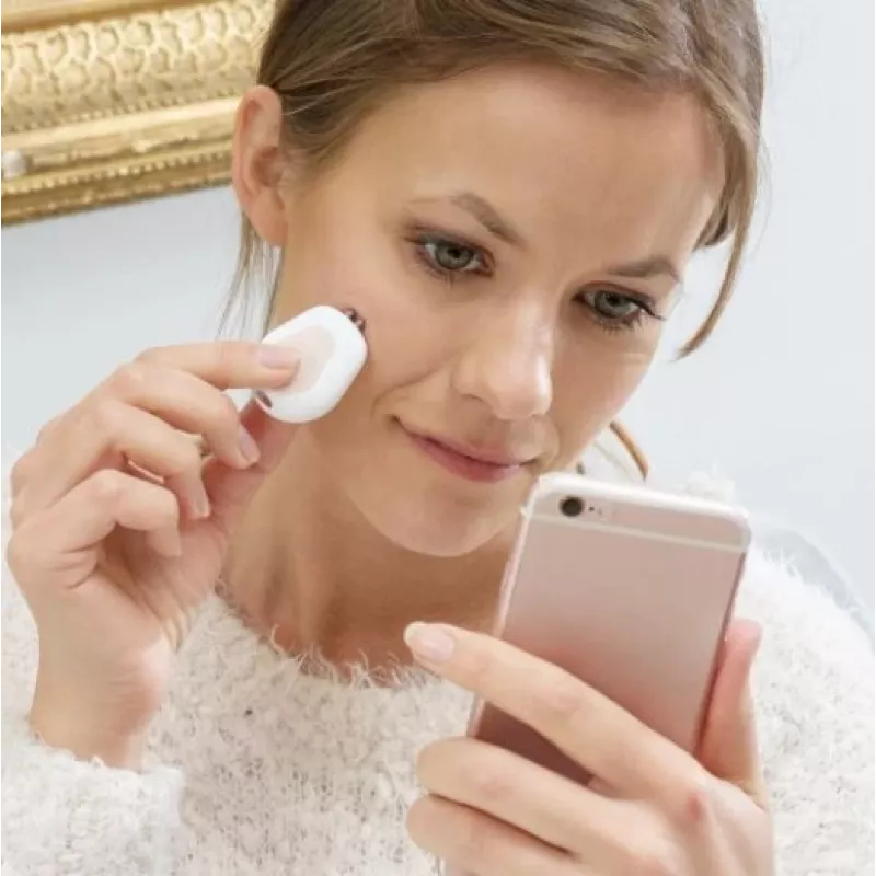 Cepillo de limpieza facial HoMedics FAC-700 con función de análisis, eléctrico, portátil