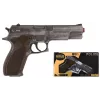 Pistola de dardos de juguete Pulio Police gun metal GONHER 45/1 15545/1 — acabado metálico, arma de juguete de un solo disparo