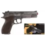 Pistola de dardos de juguete Pulio Police gun metal GONHER 45/1 15545/1 — acabado metálico, arma de juguete de un solo disparo