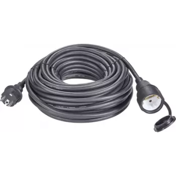 Renkforce cable alargador [conector macho schuko - conector hembra schuko] 16 A negro 20,00 m Renkforce