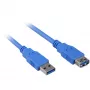 Cable USB Sharkoon USB 3.0 M>F 3 m azul