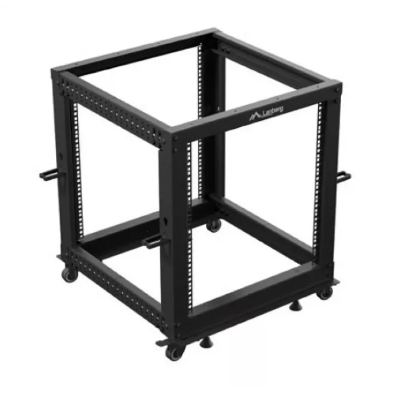 Carcasa de rack LANBERG Open Rack OR01-6112-B 12U 600x600 ajustable negra