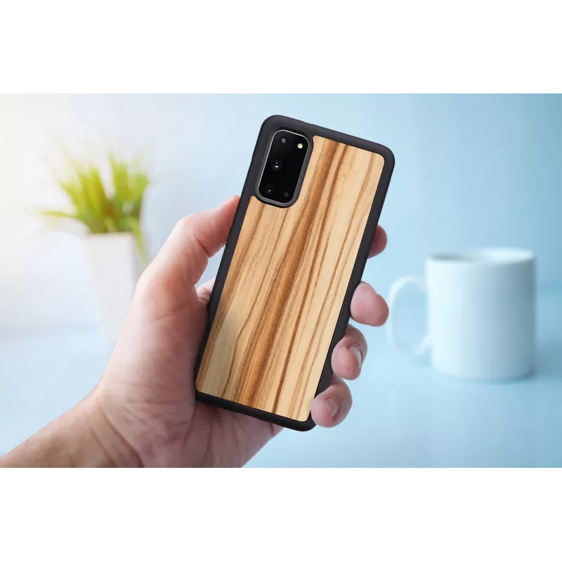 Funda para móvil Man and Wood Galaxy S20 Cappuccino Negro — Funda protectora para Samsung Galaxy S20