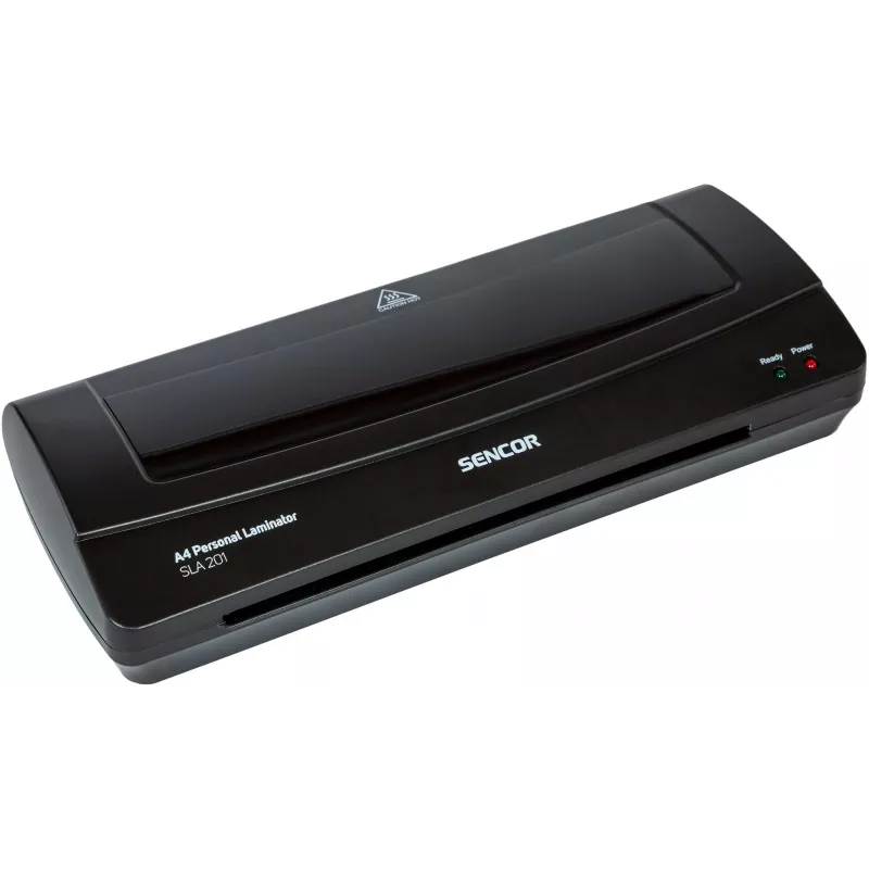 Plastificadora SENCOR SLA 201 A4, 2x75–2x125 µm fundas, calor/frío, doble rodillo, 250 mm/min