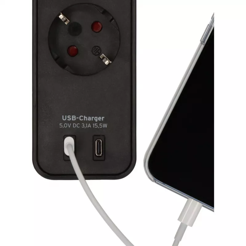 Alargador de corriente Brennenstuhl 1153240106 1,5 m 4 tomas AC para interior negro
