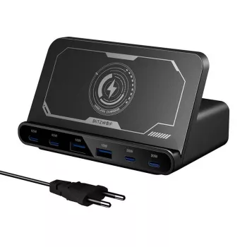Cargador BlitzWolf BW-S27 160W, 2×USB-A, 4×USB-C