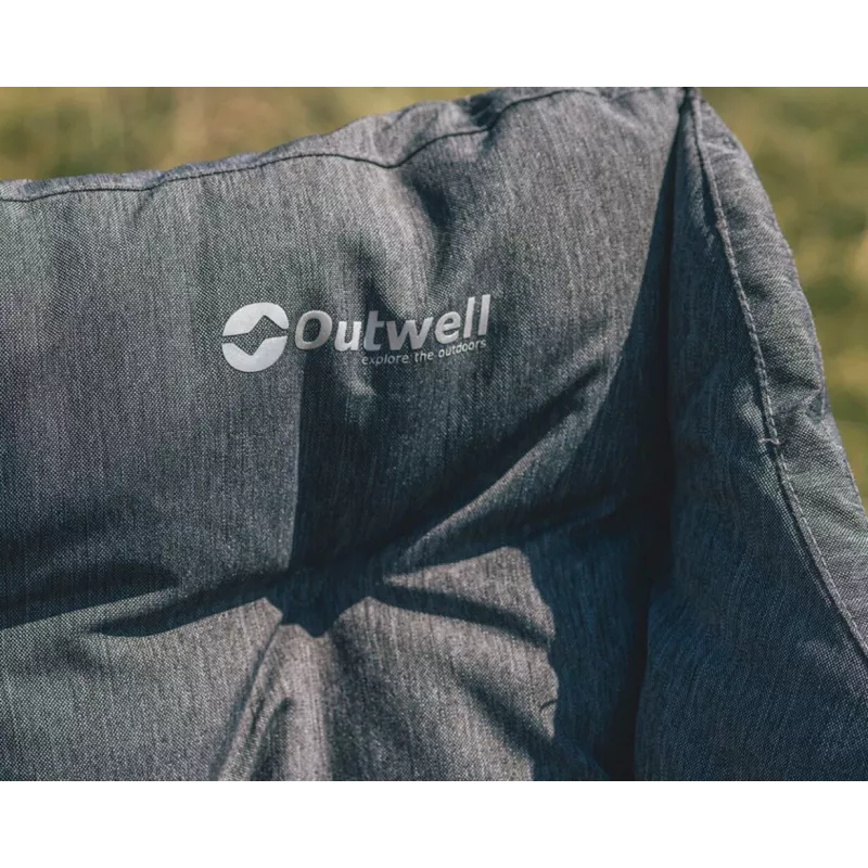 Silla de camping Outwell 470474 — silla plegable de 4 patas, capacidad de carga máxima 150 kg, negro/gris