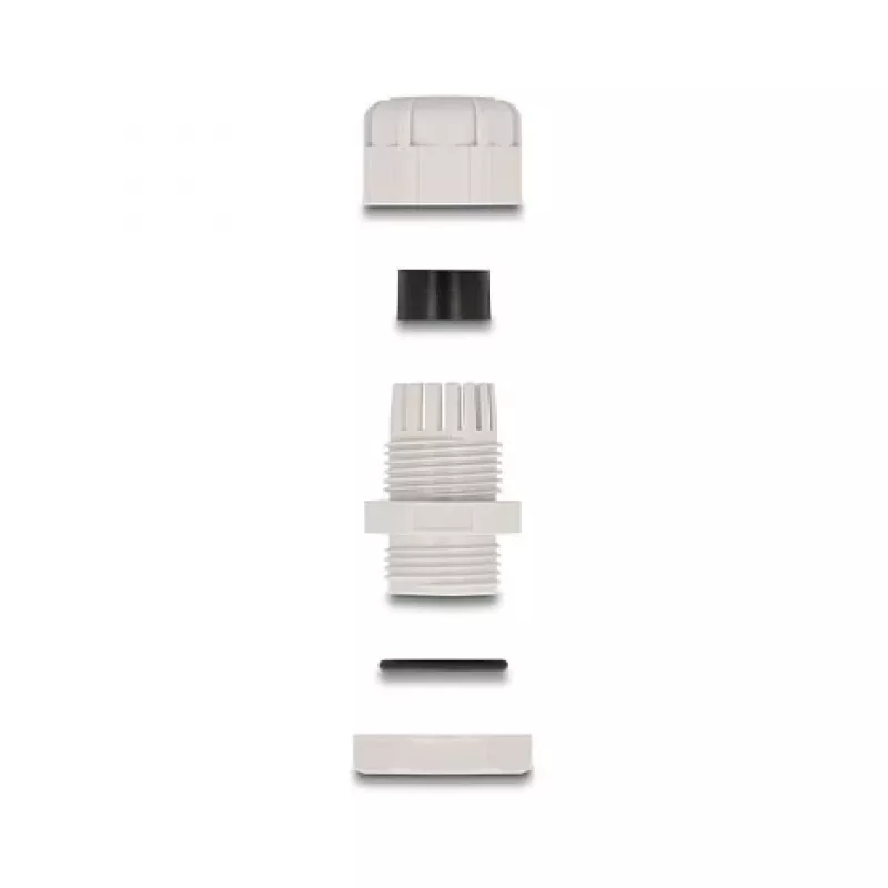 Prensaestopas M12 DELOCK gris Plástico pack de 10