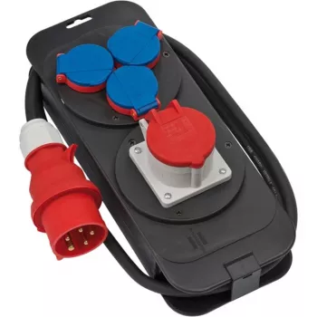 Brennenstuhl 1151600010 - Estándar - Plástico - Negro - Azul - Rojo - 4 salidas AC - 2 m - 400 V