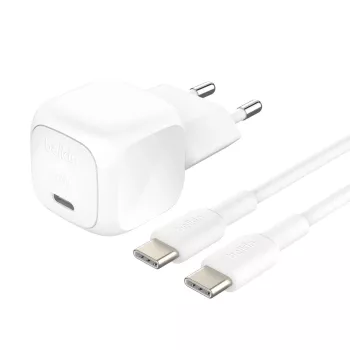 Cargador USB-C Belkin BOOSTCHARGE WCA009KQ1MWH-B6 20W PD PPS — adaptador de corriente compacto
