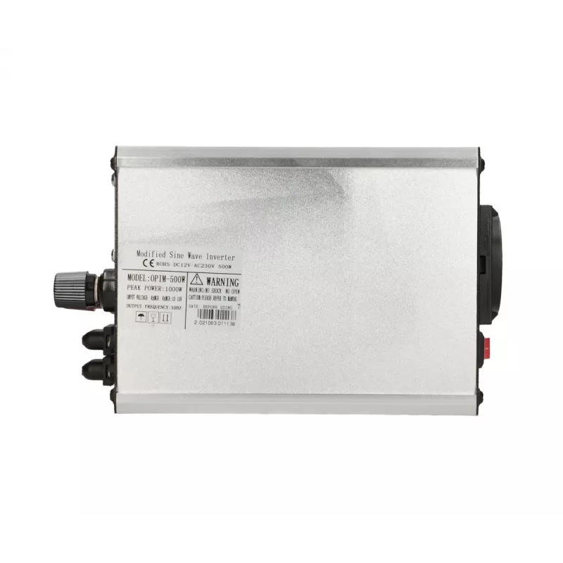 Convertidor de tensión para coche Extralink OPIM-500W 12V, 500W onda sinusoidal modificada, carcasa de aluminio, refrigeración activa