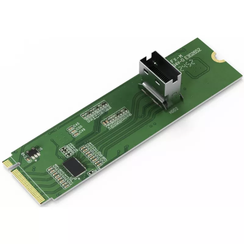 ICY DOCK - Adaptador de SSD M.2 NVMe PCIe 4.0 a 1 x SlimSAS 4i con Redriver