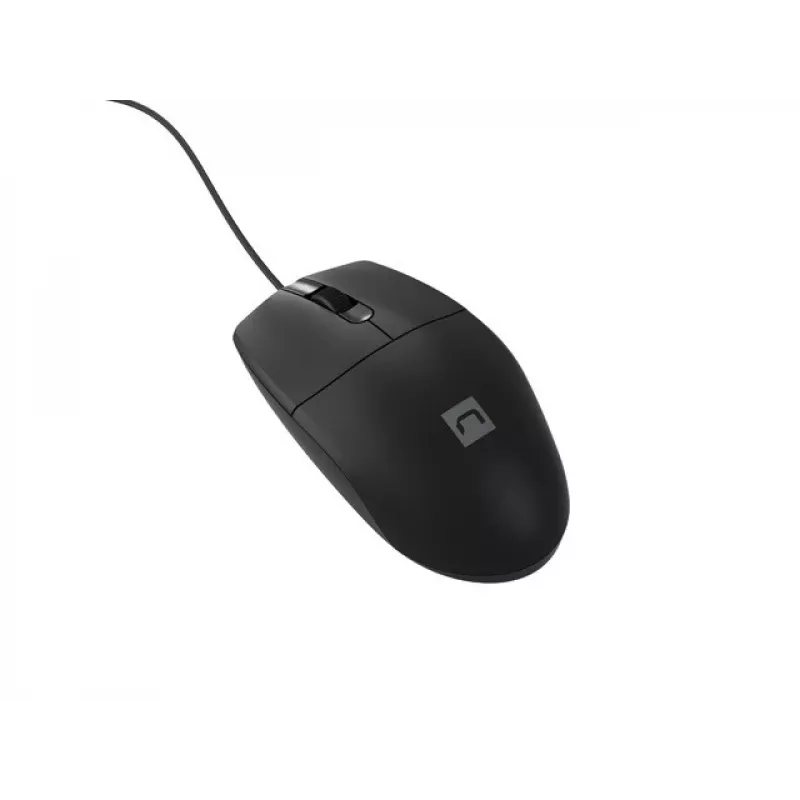 Ratón de oficina con cable NATEC Ruff Plus USB Type-A, diestro, 1200 DPI, 3 botones, negro