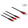 Delock cable de carga 3 en 1 - 30 cm