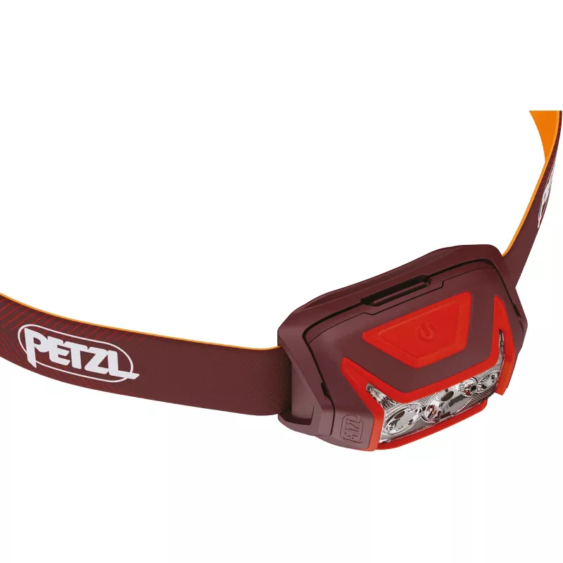 Linterna frontal Petzl Actik Core — LED, 100 lm, batería USB integrada de 1250 mAh, IPX4, roja