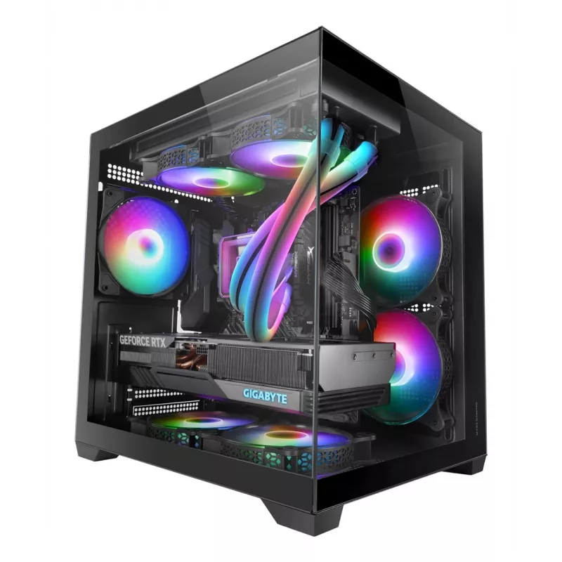 Mars Gaming MC-VIEW2 Mini Tower negro