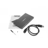 NATEC RHINO GO Carcasa USB 3.0 para HDD/SSD SATA de 2,5'', negro Aluminio