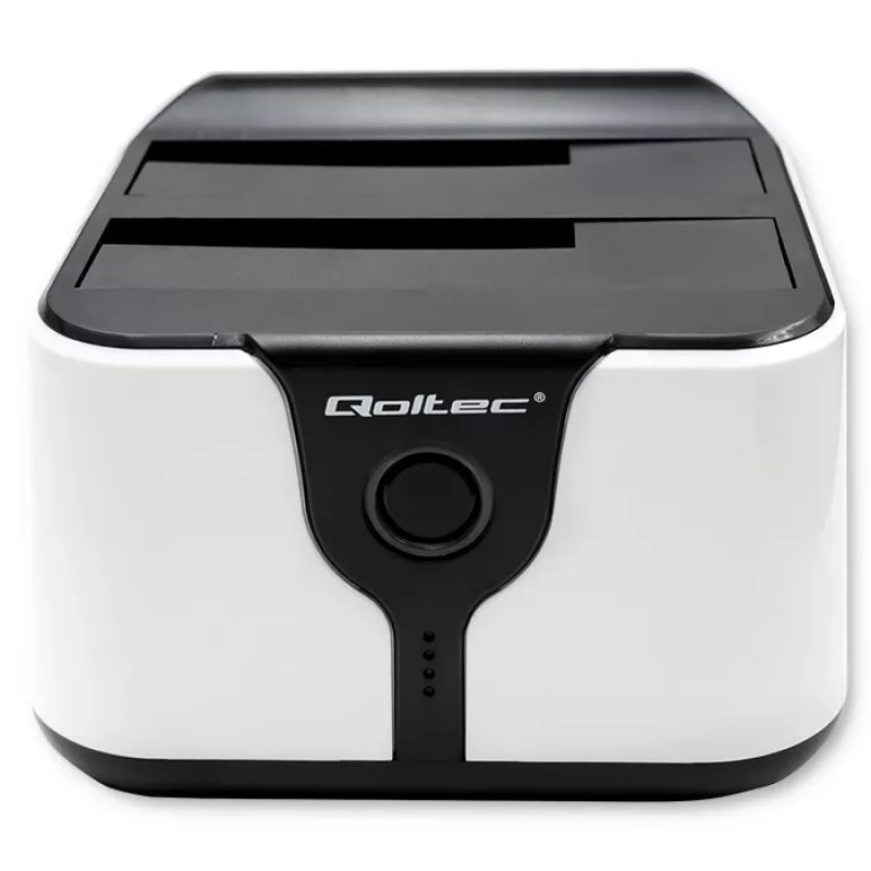 Qoltec 50309 base de acoplamiento HDD SSD 2.5 3.5 | SATA III | USB 3.0 | Super Speed 5 Gb/s | con función de clonación