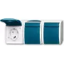 Busch Jaeger 2300/3 EBW-53 toma de corriente CEE 7/3 Azul - Blanco (2084-0-0721)