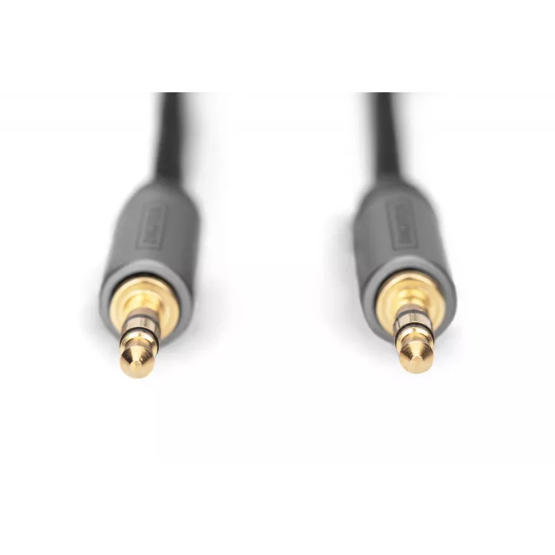 Cable de conexión de audio Digitus jack de 3,5 mm a jack de 3,5 mm 1,8 m Negro