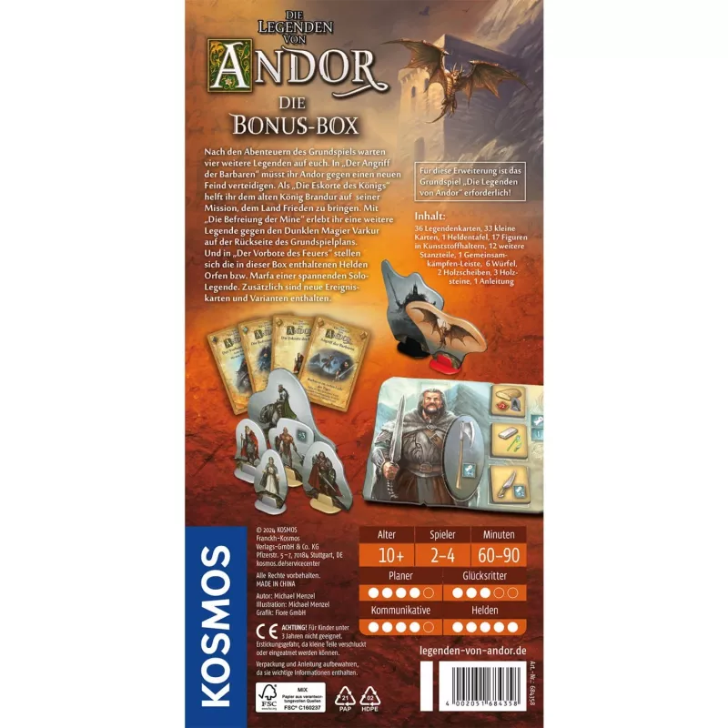 Die Legenden of Andor - Die Bonus-Box, expansión de juego de mesa