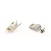 Conector macho RJ45 GEMBIRD CAT7 8P8C dorado 15µ FTP/SFTP, pack de 100