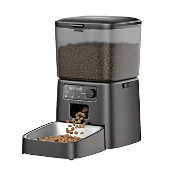 Comedero automático Oneisall PFD001 Pro blanco — capacidad 4L, alimentación programable