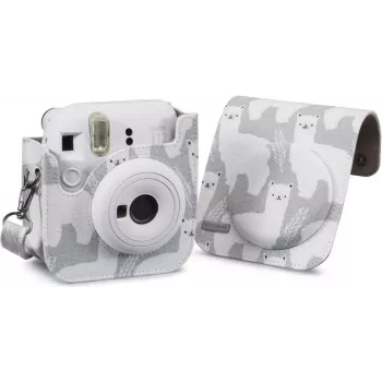 Cullmann RIO Fit 120 - carcasa - Fujifilm - Instax mini 12 - correa de hombro - gris - blanco (1013023970)