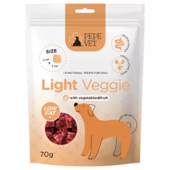 PAKA ZWIERZAKA Pepe VET premio Light Veggie – premio hipoalergénico y bajo en calorías para perros, 70 g, sabor verdura
