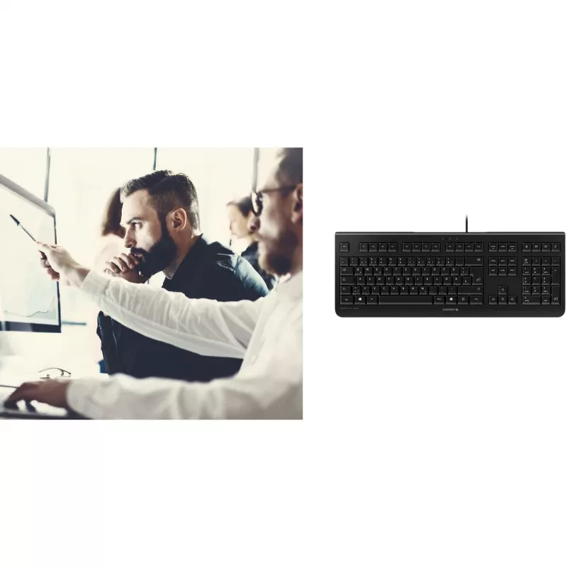 Teclado CHERRY KC 1000 Oficina USB QWERTY Español Negro