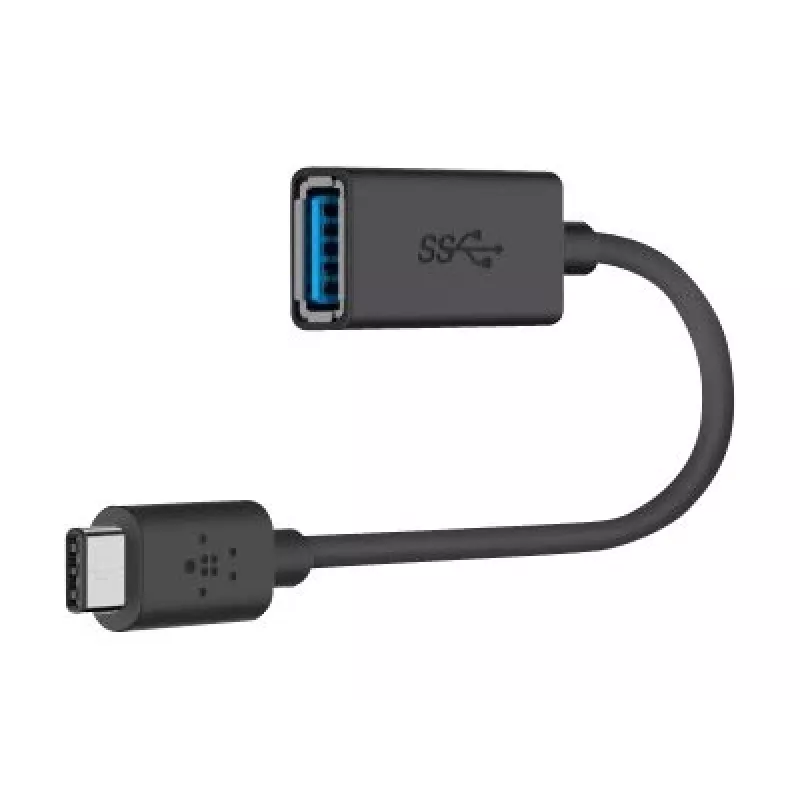 Belkin adaptador USB 3.0 de USB-C a USB-A, 5 Gbps, negro