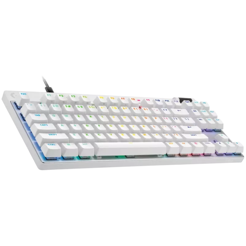 LOGITECH G PRO X TKL RAPID teclado gaming - BLANCO - US INT'L - USB - EMEA28i-935 - LINEAR