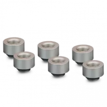 Thermal Grizzly DeltaMate Extender MF10 – conector de refrigeración líquida, níquel mate, 6 uds. (TG-DM-FIT-6206)