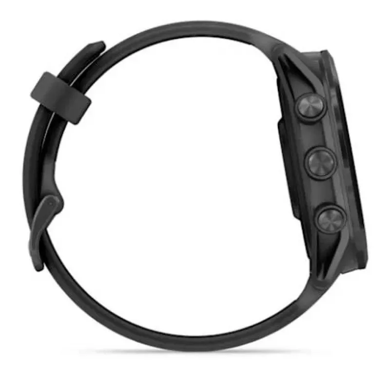 Smartwatch GARMIN Forerunner 570 — Caja de aluminio gris pizarra de 47 mm, correa de silicona negra translúcida