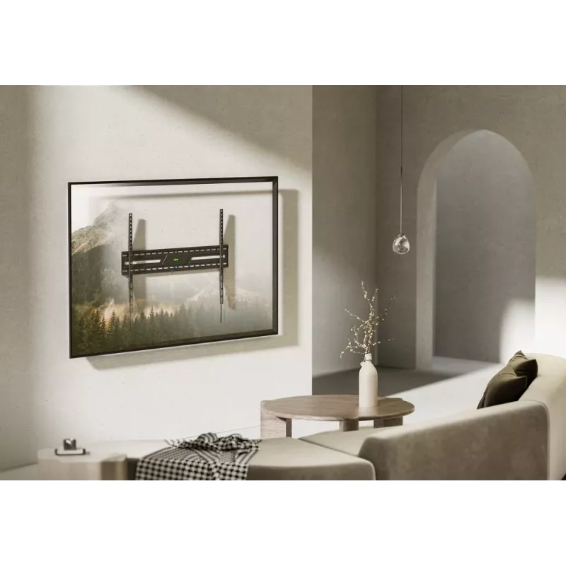Soporte de pared fijo para TV GEMBIRD WM-100F-01 para pantallas de 43–100 pulgadas, acero, carga máx. 75 kg, VESA 75x75–900x600