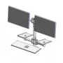 Barra de montaje en pared con dos brazos de montaje de soluciones ergonómicas, modelo EET063-02