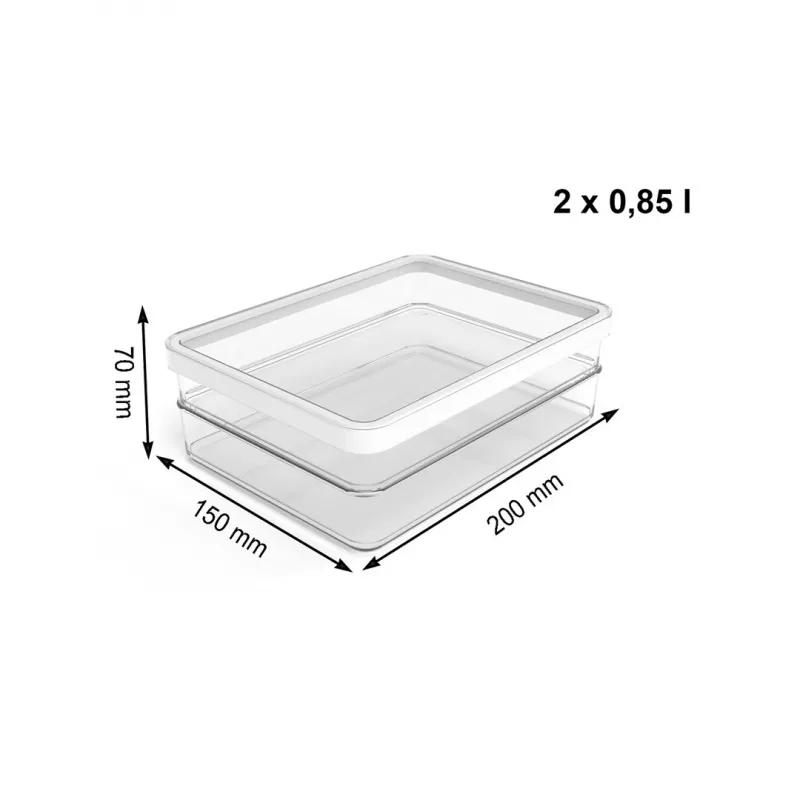 ROTHO Rondo Loft – recipiente de almacenamiento de alimentos – 2 x 0,85 l