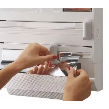 Soporte de pared para toallas de papel Leifheit 25723 — blanco, rollo individual