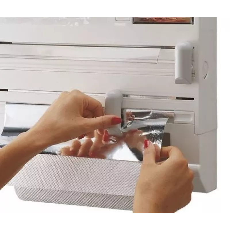 Soporte de pared para toallas de papel Leifheit 25723 — blanco, rollo individual