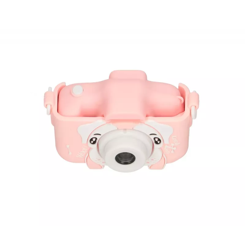 Cámara infantil Extralink H28 Dual rosa 1080P 30fps, pantalla de 2.0