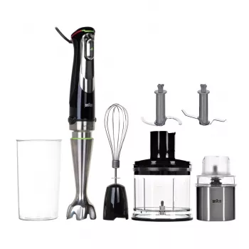 Batidora de mano Braun MultiQuick 9 MQ9138XI 0,6 L 1200 W negra, acero inoxidable