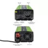 Inversor de coche Qoltec Monolith 1200 W Verde 12 V