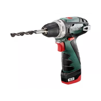 Taladro con empuñadura de pistola Metabo PowerMaxx BS Basic 1400 RPM, negro, verde