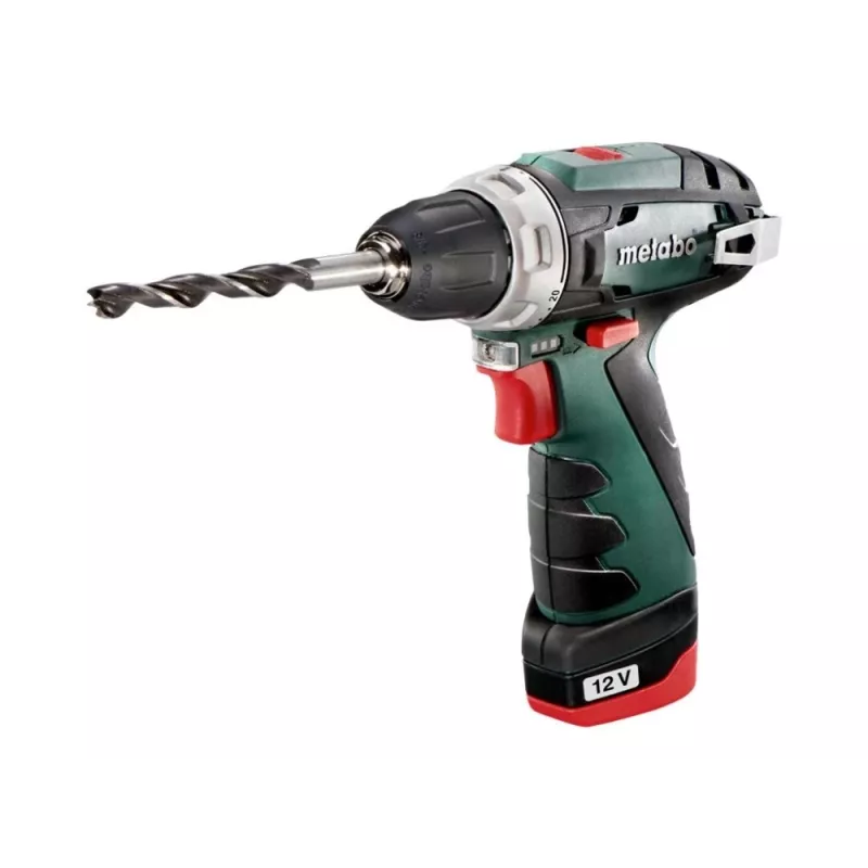 Metabo PowerMaxx BS Basic 600984000 taladro atornillador inalámbrico, 12 V, 2x 2,0 Ah Li-Ion, con cargador