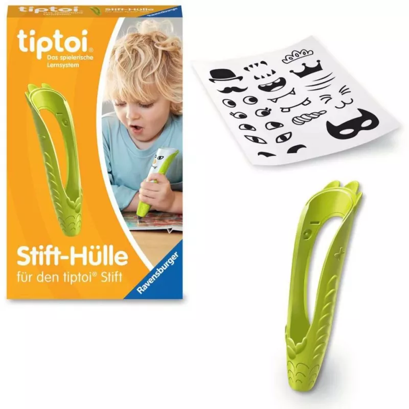 tiptoi funda pin para cambiar en verde, funda protectora verde