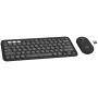 Logitech Pebble 2 Combo Teclado Ratón incluido RF Wireless + Bluetooth QWERTY Danés - Finés - Noruego - Sueco Grafito (920-012257)
