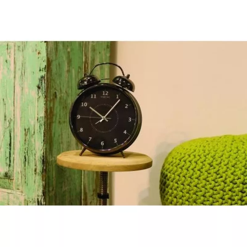 NeXtime Reloj 5113zw Wake Up Alarm, 23x30, negro/turquesa