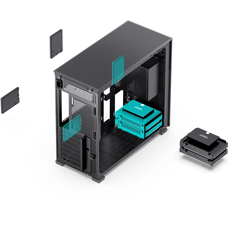 Carcasa de PC Jonsbo D41 MESH Midi Tower negra